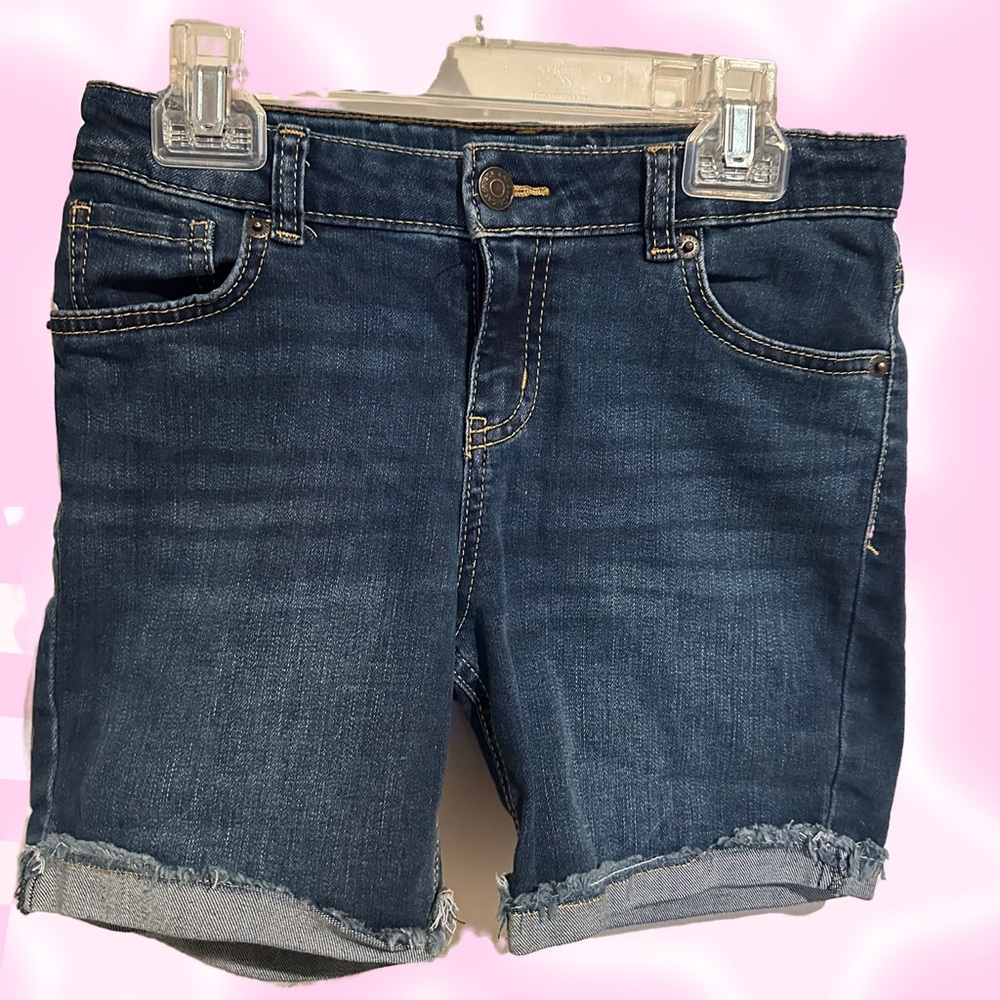 Cat & Jack “Super Stretch” Girl’s Denim Shorts.  Size 10/12, girls.